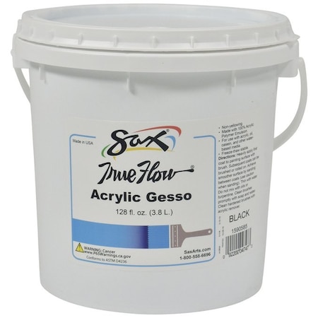 Sax True Flow Acrylic Gesso Primer, Gallon, Black 4747